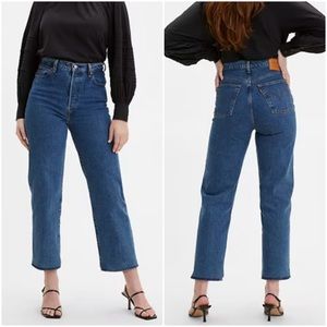 Levi’s Premium Ribcage Straight Ankle Georgie Medium Wash Jeans